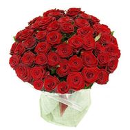 Букет квітів із 51 червоної троянди