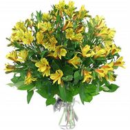 Букет із 9 жовтих альстромерій