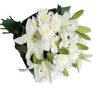Букет із 2 лілій і 3 хризантем
