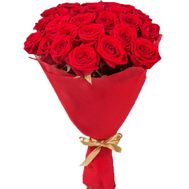 Букет із 21 червоної троянди