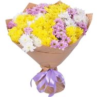 Букет із 17 хризантем