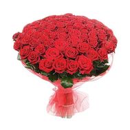 Букет із 101 червоної троянди