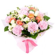 Букет із гвоздик і троянд