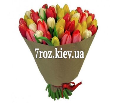 Букет із 65 тюльпанів