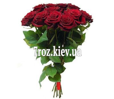 Букет квітів із 11 червоних троянд