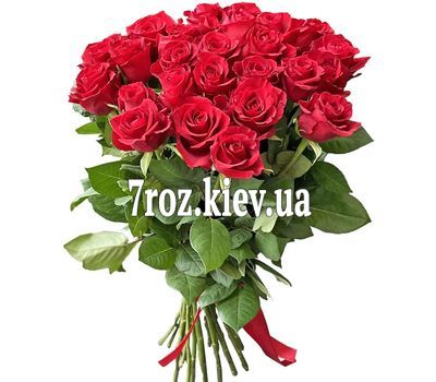Букет із 27 червоних троянд