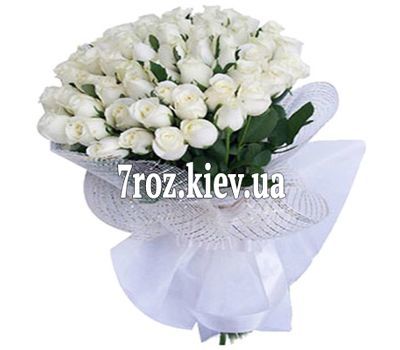 Букет із 41 білої троянди