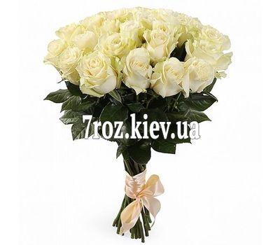 Букет квітів із 25 білих троянд