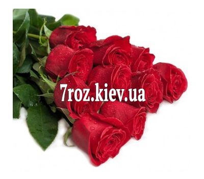 Букет із 11 червоних імпортних троянд