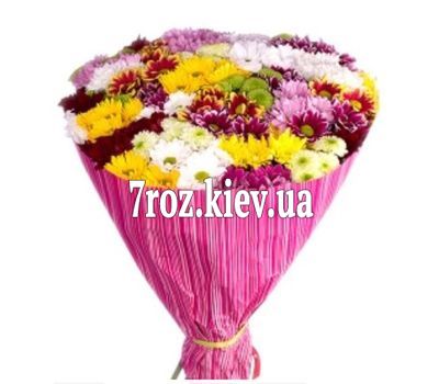 Букет із 25 хризантем