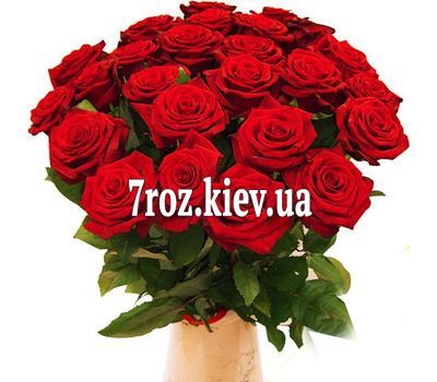 Букет квітів із 25 червоних троянд