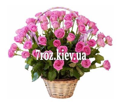 Кошик з 45 троянд
