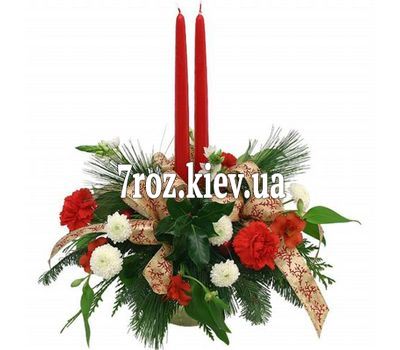 Новорічна композиція із свічкою