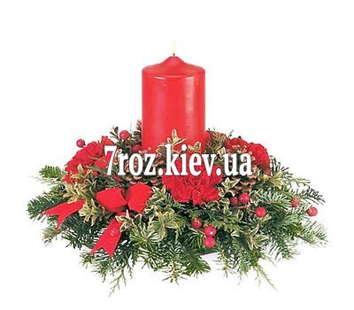 Новорічна композиція із свічкою