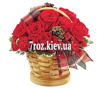 Новорічний кошик квітів