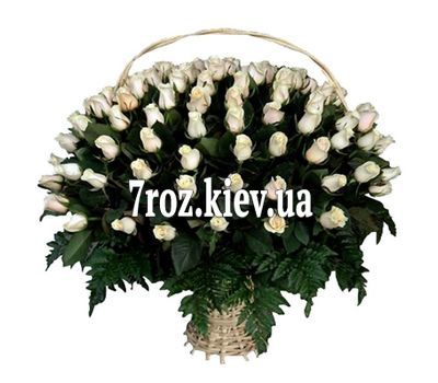 Кошик з 101 імпортної троянди