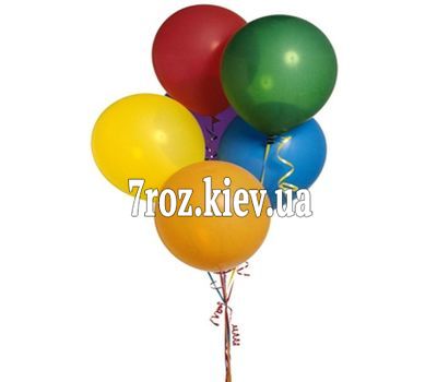 7 різнокольорових повітряних куль
